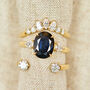 18ct Gold Blue Oval Sapphire Engagement Ring, thumbnail 1 of 4