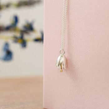 Harebell Silver And Solid 18ct Gold Necklace, 4 of 8