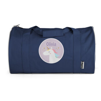 Personalised Unicorn Design Kids Duffle Bag, 7 of 9