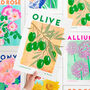 Olive Branch Risograph Print, thumbnail 2 of 3