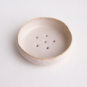 A Handmade White Pottery Soap Dish, 6 of 12