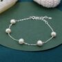 Sterling Silver Freshwater Pearl Beaded Bracelet, thumbnail 5 of 10