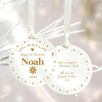Personalised Babys First Christmas Bauble, 4 of 9