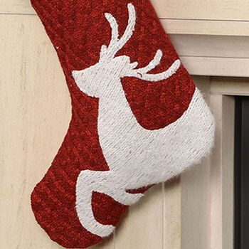 Personalised Reindeer Knit Christmas Stocking, 4 of 4