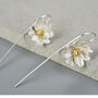 Sterling Silver Jasmine Flower Earrings, thumbnail 5 of 6