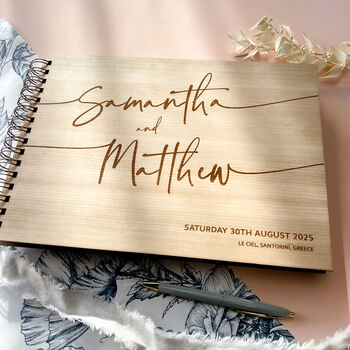 Modern Calligraphy Wedding Guest Book Alternative, 5 of 9