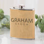 Personalised Groomsmen Bamboo Hipflask, thumbnail 2 of 2