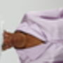 Baby Pink With White Fur Trim Fedora Hat, thumbnail 7 of 7