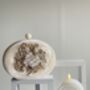 Islamabad Resin Off White Oval Embellished Stone Clutch Bag, thumbnail 5 of 6