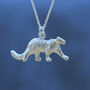 Snow Leopard Pendant With Optional Personalisation, thumbnail 1 of 10