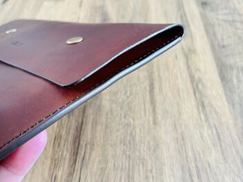 Personalised Brown Leather A5 Travel Documents Wallet, 6 of 11