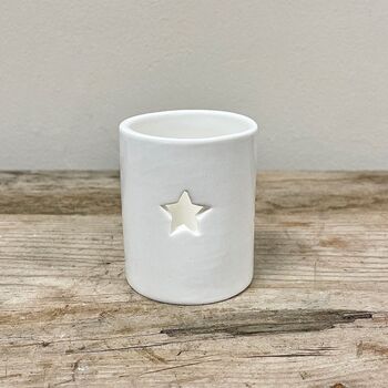 Ceramic Tea Light Star Holder, 2 of 2