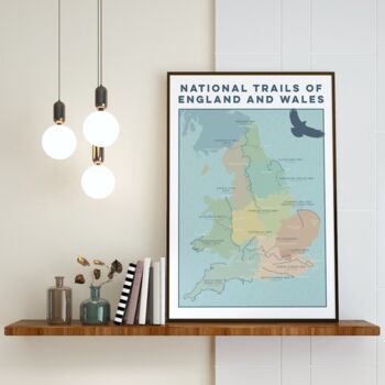 National Trails Of England And Wales Map Art Print, 4 of 8