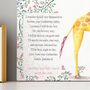 From Godparents Christening Gift Giraffe Canvas Glicée, thumbnail 2 of 5