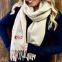 Personalised Skiing Initial Scarf, thumbnail 1 of 4