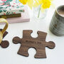 Personalised Walnut Jigsaw Piece Coasters, thumbnail 3 of 6
