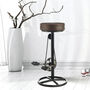 Industrial Pedal Bar Stool Seat, thumbnail 1 of 4