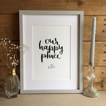 Our Happy Place Personalised Print, 3 of 4