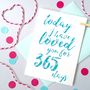 Personalised Days I've Loved You Calligraphy Card, thumbnail 1 of 4