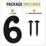 Black Brass Door Number Six Plaque, thumbnail 3 of 8