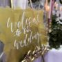Personalised Perspex Gold Brush Welcome Sign, thumbnail 2 of 3