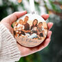 Personalised Wooden Family Portrait Christmas Bauble, thumbnail 7 of 9
