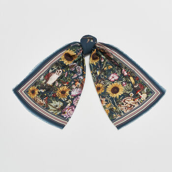 Green Botanical Long Scarf, 3 of 4