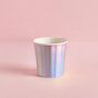 10 Iridescent Silver Party Shot Cups, thumbnail 1 of 2