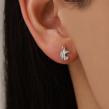 Sterling Silver Anubis Jackal Stud Earrings, 3 of 12