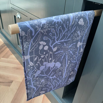 Sea Holly Purple Tea Towel, 3 of 6