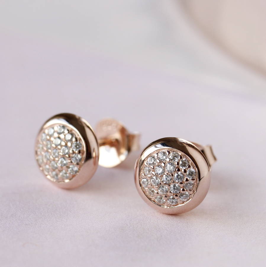 rose gold studs by molly & pearl | notonthehighstreet.com