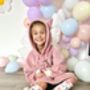 Girls Pink Bunny Loungwear Gift Box Snuggle Hoodie, thumbnail 2 of 6