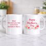 Personalised Mother’s Day Mug – Floral Wreath 11oz Glossy White, thumbnail 1 of 2
