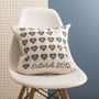 Special Date Black And Gold Cushion, thumbnail 1 of 2