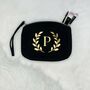 Gold Garland Personalised Black Make Up Bag, thumbnail 2 of 3