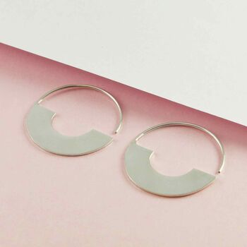 Gold Half Dome Wire Drop Earrings, 3 of 4