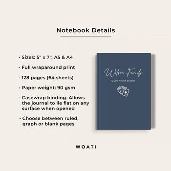 Personalised Family Game Night Score Book, 4 of 8