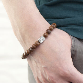 Personalised Men's Wooden Buddha Bracelet, 3 of 7