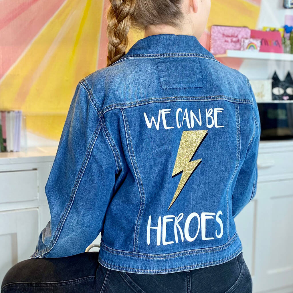 lightning bolt denim jacket