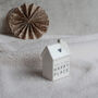 Ceramic Happy House Ornament, White, thumbnail 1 of 4