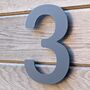 Modern Grey House Numbers 200mm Acrylic Floating, thumbnail 6 of 12