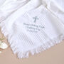 Personalised White Christening Shawl With Cross, thumbnail 1 of 7
