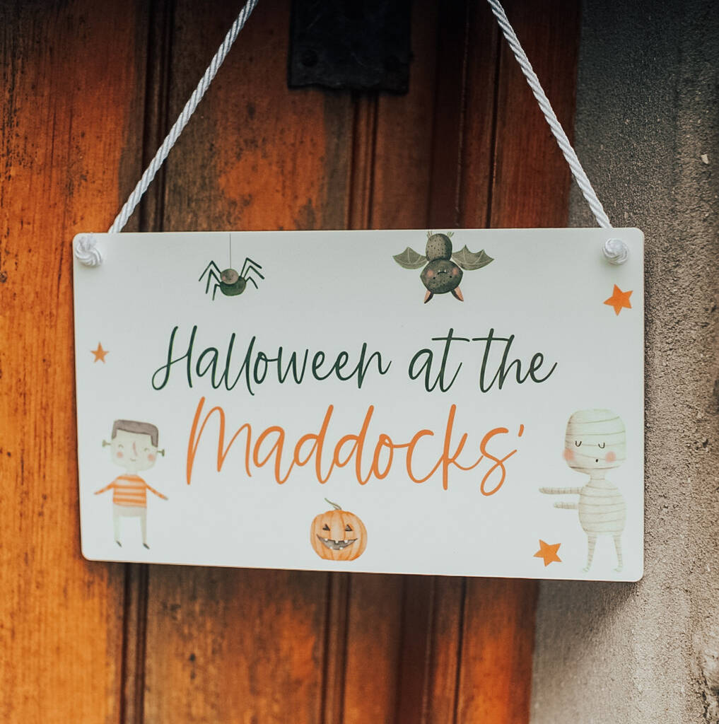 PERSONALISED Halloween Sign Welcome To Halloween At The PERSONALISED Plaque 664 