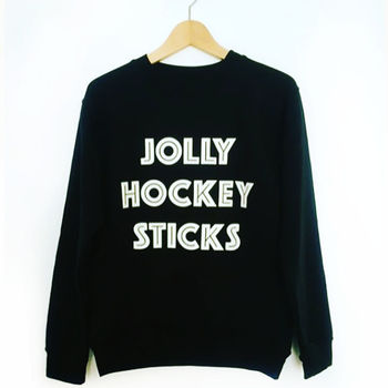 'Jolly Hockey Sticks' Slogan Sweatshirt, 3 of 3