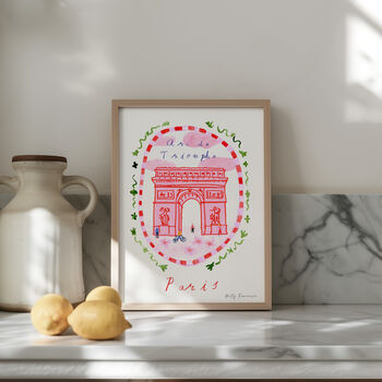 Arc De Triomphe Art Print, Paris City Scene, 6 of 7