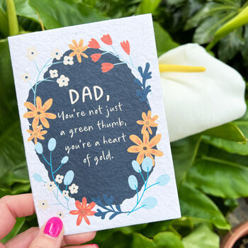 Heart Of Gold Wildflower Seed Father's Day Card, 2 of 5