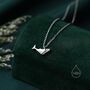 Whale Pendant Necklace In Sterling Silver, thumbnail 2 of 10