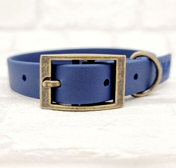 Waterproof Dog Collar And Lead Set Navy, 2 of 3