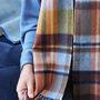 Men's 100% Cashmere Check Scarf, thumbnail 3 of 12