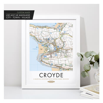 Favourite UK City Location Personalised Map Print, 6 of 12
